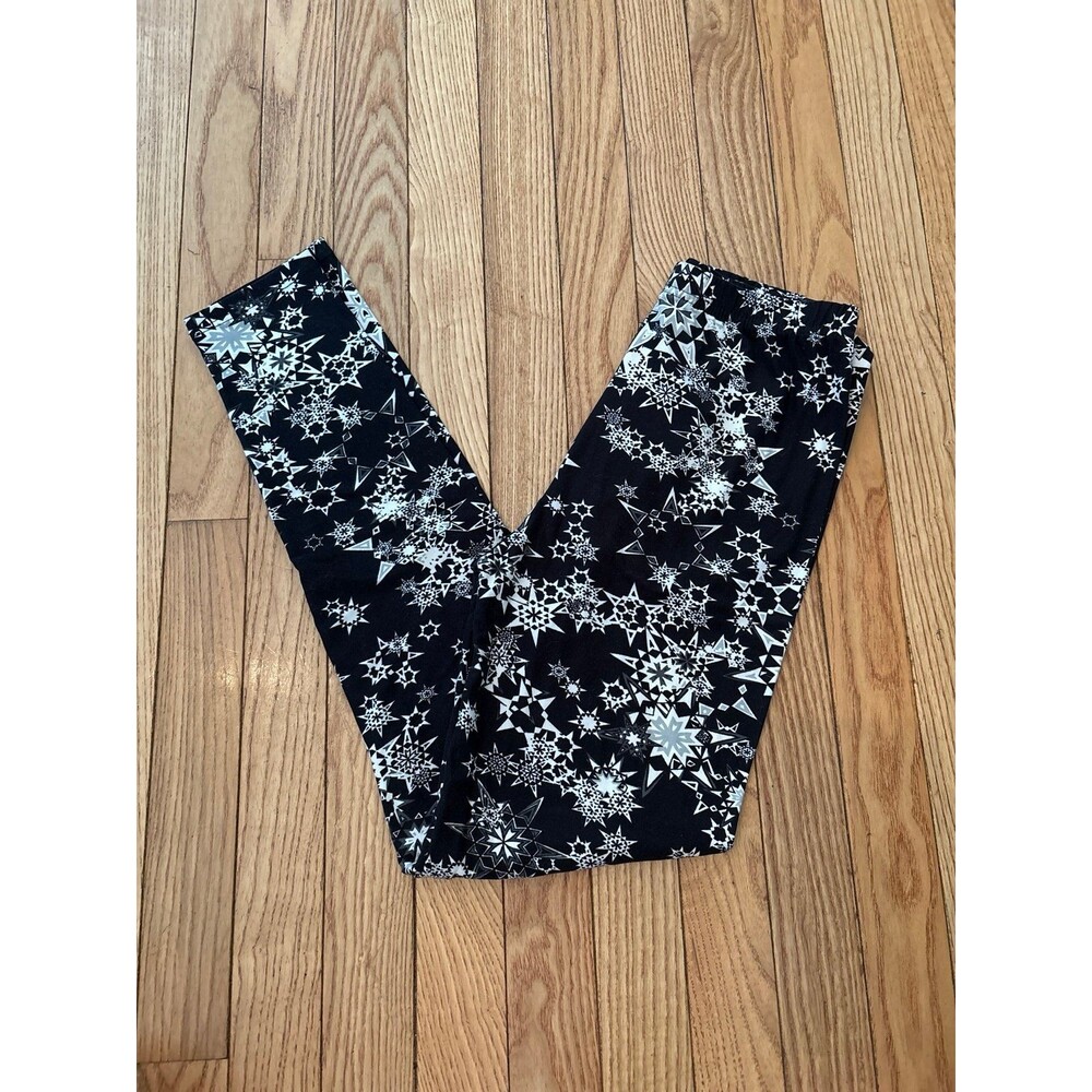 Leggings black white geometric artist high waisted boutique vintage unique rare
